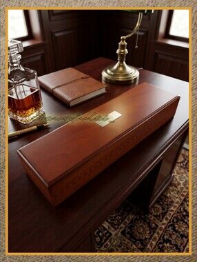 Vintage Bank Executive Wood Box Home Decor Coin Jewelry Valet Case Storage